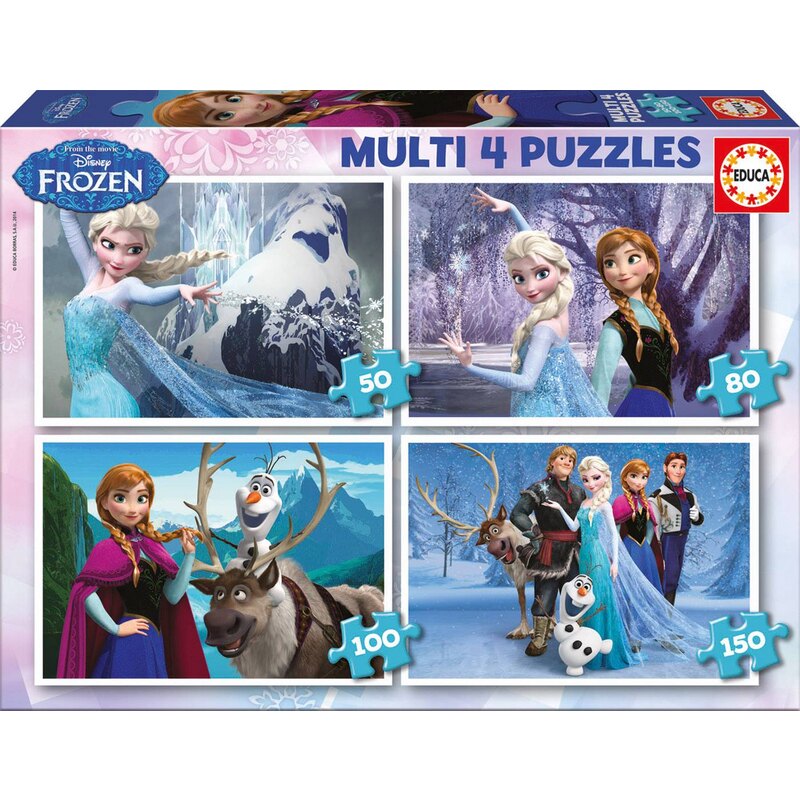 Frozen, 4 in 1 puzzel 50 Stuks...
