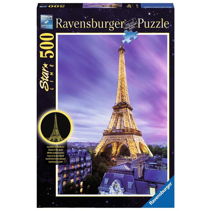 studio varkensvlees komedie Ravensburger puzzel Glinsterende Eiffeltoren Puzzel 500 Stuks...