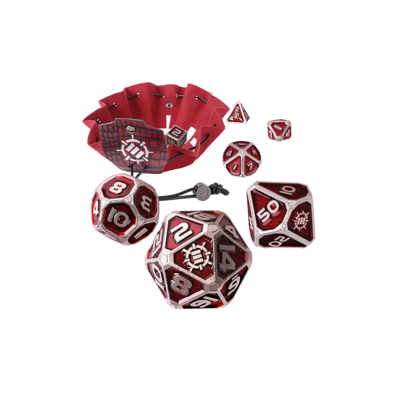 ENHANCE - RED METALLIC DICE SET