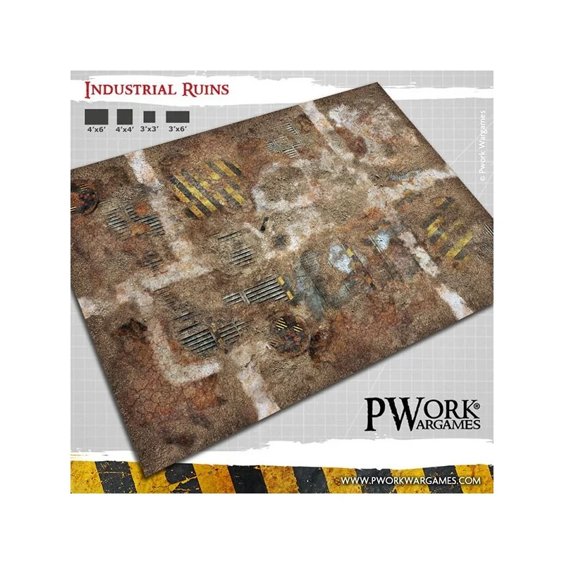 Industrial Ruins neoprene play mat 120x120cm