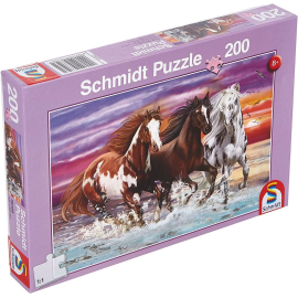 Puzzel Tio van paarden van 200 stukjes 