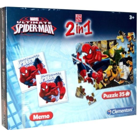 Memospel + puzzel van 35 stukjes SPIDERMAN 