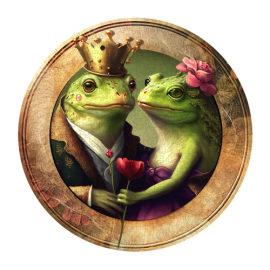 Wooden puzzle – Love and Frogs – 550 pcs (50 unique pcs) Puzzel 